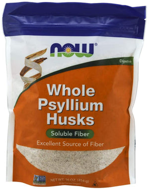 NOW Whole Psyllium Husks, 16 oz