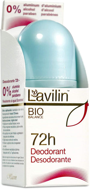 LAVILIN Roll On Deodorant for Women and Men - Aluminum Free Deodorant with Up to 72 Hour Long-Lasting Protection and Odor Control – Alcohol, Paraben and Cruelty FREE Sensitive Skin deodorant (2 oz)