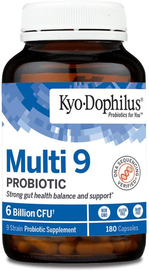 Kyolic Kyo-Dophilus Multi 9 Probiotic, For Strong Gut Health Balance and Support, 180 Count