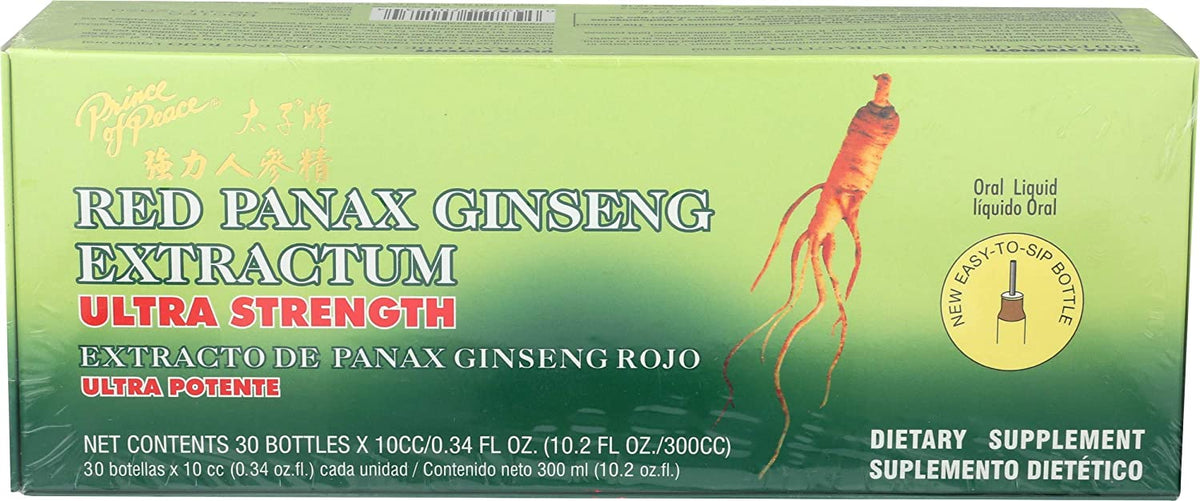 Prince of Peace Red Panax Ginseng Extractum Ultra Strength, 30 Vials
