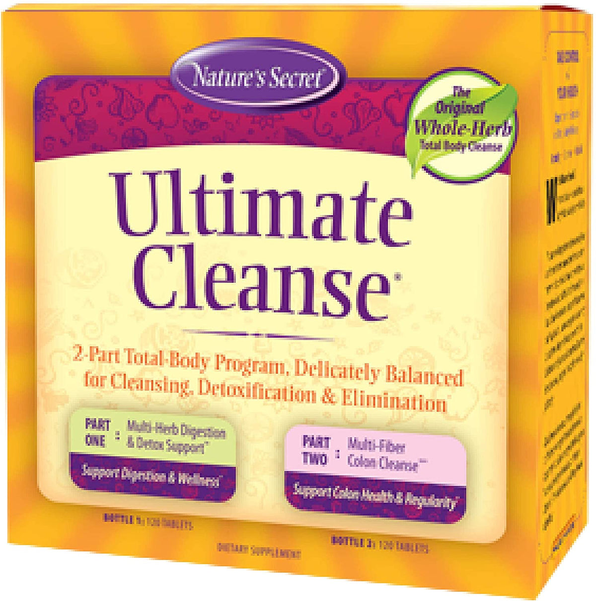 Nature&#39;s Secret 7 Day Ultimate Cleanse - 2 Part Total Body Cleanse Promotes Healthy Digestion &amp; Elimination with Multi-Herb Detox Blend &amp; Multi-Fiber Colon Cleanse - Natural Rejuvenation - 72 Tablets