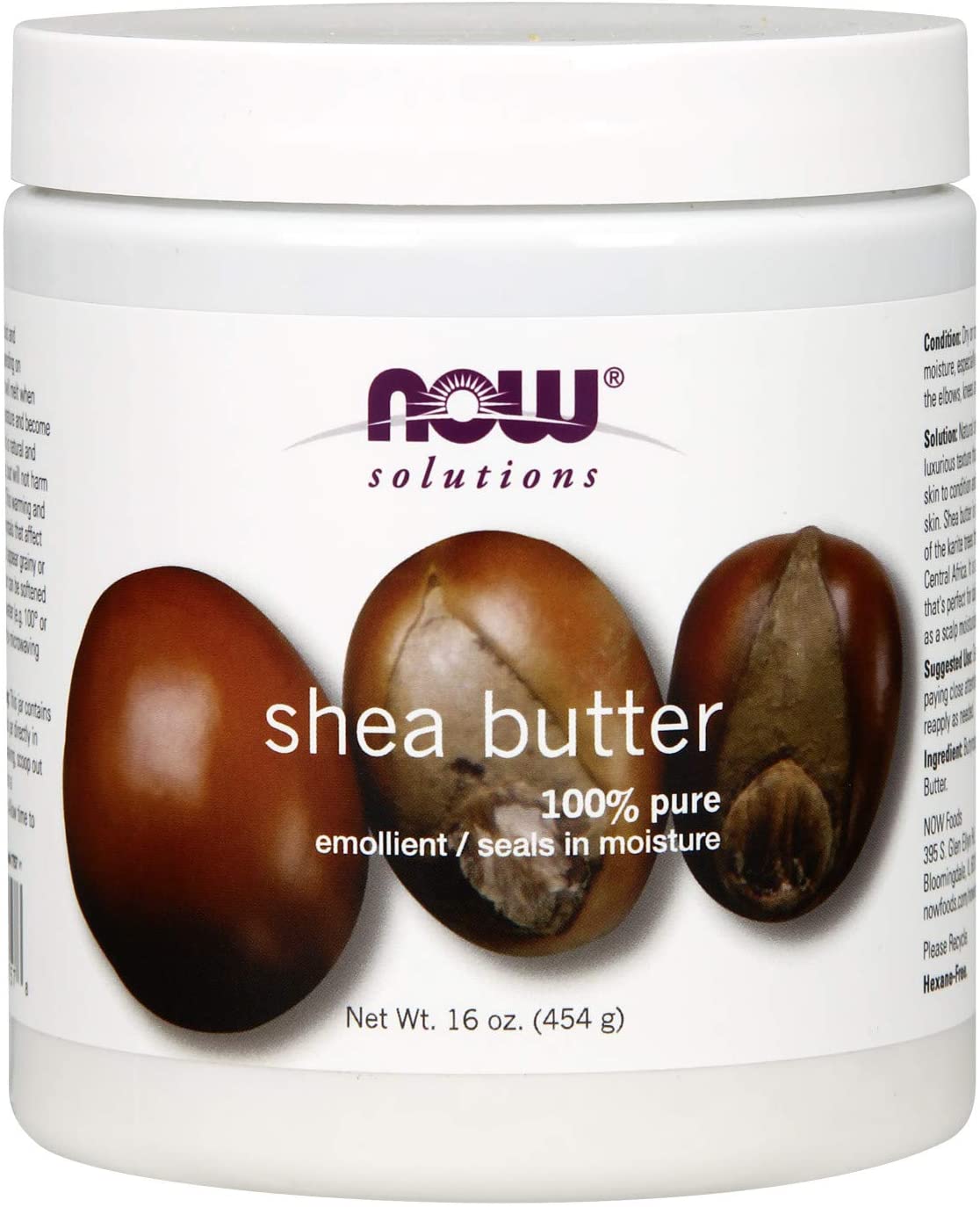 NOW Foods Solutions Shea Butter, 16 oz