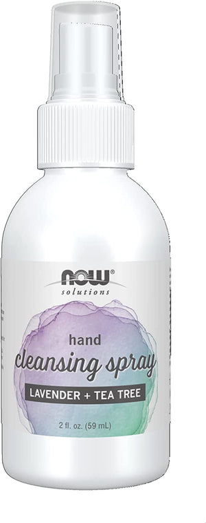 NOW Solutions, Hand Cleansing Spray, Vegan, Ethanol, Cleansing, Moisturizing, 2 Fluid Ounces