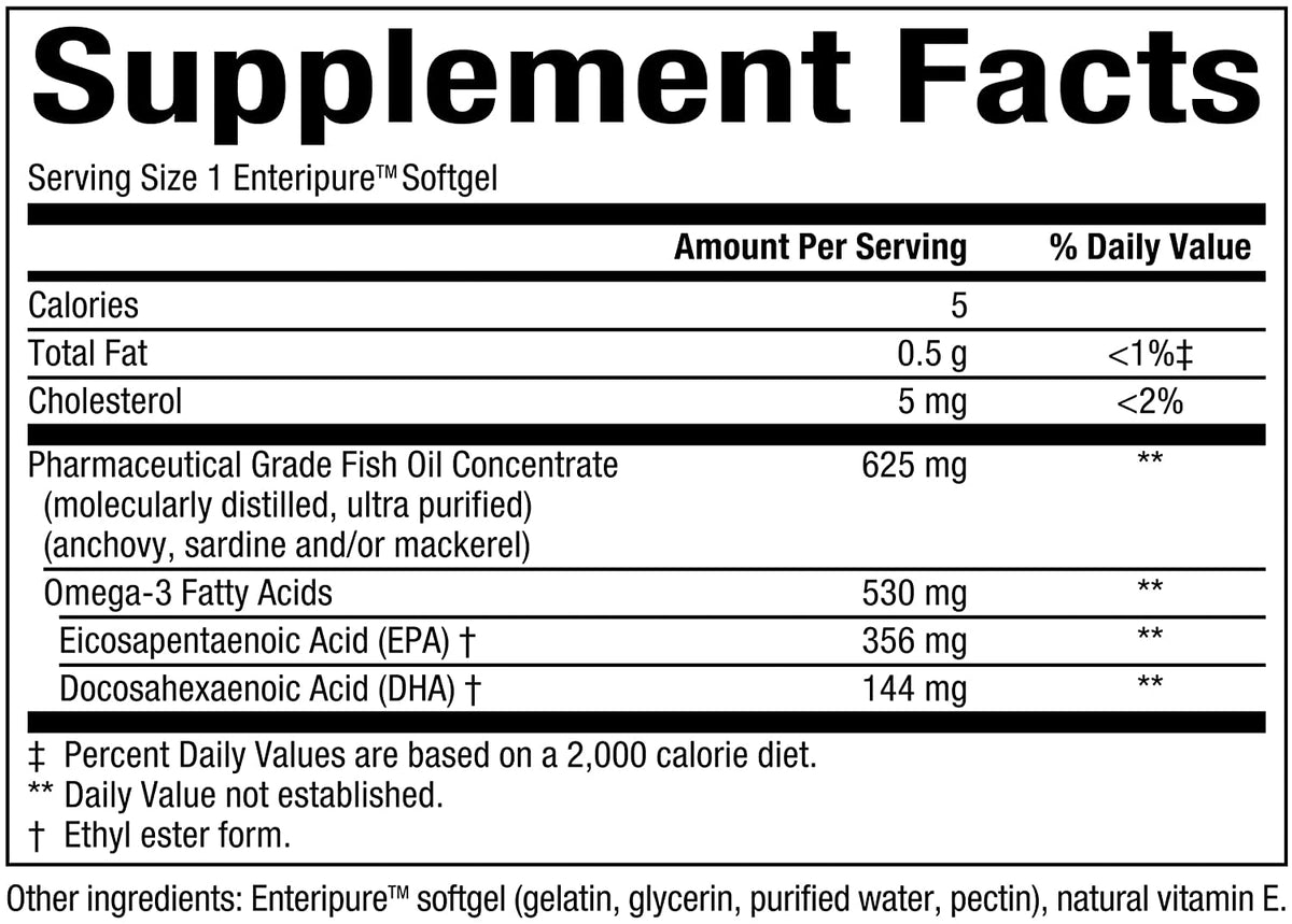 RxOmega-3 Factors Mini-Gels, Supports Cardiovascular Health with Omega-3 DHA and EPA, 120 softgels (120 servings)