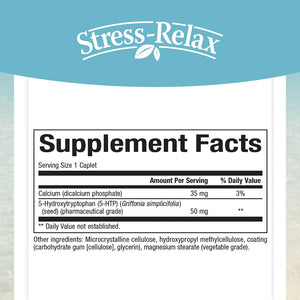 Stress-Relax 5-HTP 50 mg by Natural Factors, Promotes Emotional Well-Being, 60 Caplets