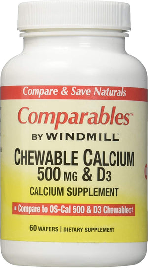 Chewable Calcium 500mg 60tab