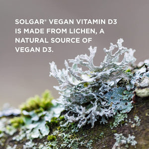 Solgar Vegan Vitamin D3 (Cholecalciferol) 150 mcg (6,000 IU) - 100 Softgels - Immune Support - Helps Maintain Healthy Bones & Teeth - Non-GMO, Certified Vegan, Gluten & Dairy Free - 100 Servings