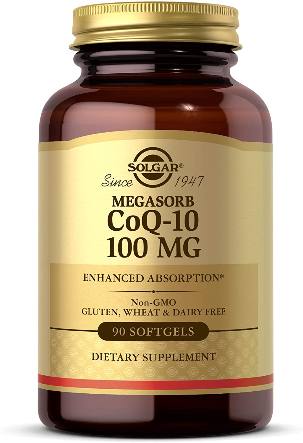 Solgar Megasorb CoQ-10 100 mg, 90 Softgels - Supports Heart Function &amp; Healthy Aging - Coenzyme Q10 Supplement - Enhanced Absorption - Non-GMO, Gluten Free, Dairy Free - 90 Servings