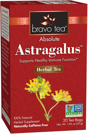 Bravo Tea Astragalus Caffeine Free 20 Tea Bags