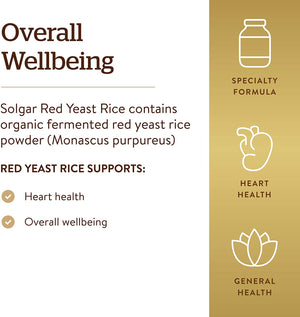 Solgar – Red Yeast Rice, 60 Vegetable Capsules