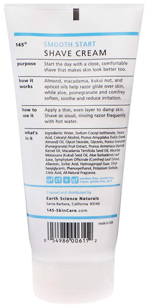 Earth Science 145 Intelligent Skincare for Men Shave Cream, 5.9 fl oz