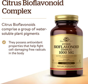 Solgar Citrus Bioflavonoid Complex, 1000 mg, 100 Tablets