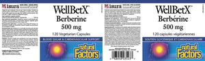 NATURAL FACTORS WellBetX Berberine 500mg 120VCAPS