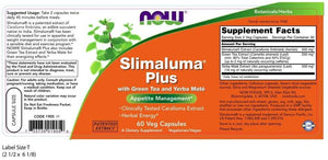 Slimaluma Plus with Green Tea and Yerba Mate, Herbal Energy*, Appetite Management*, 60 Veg Capsules