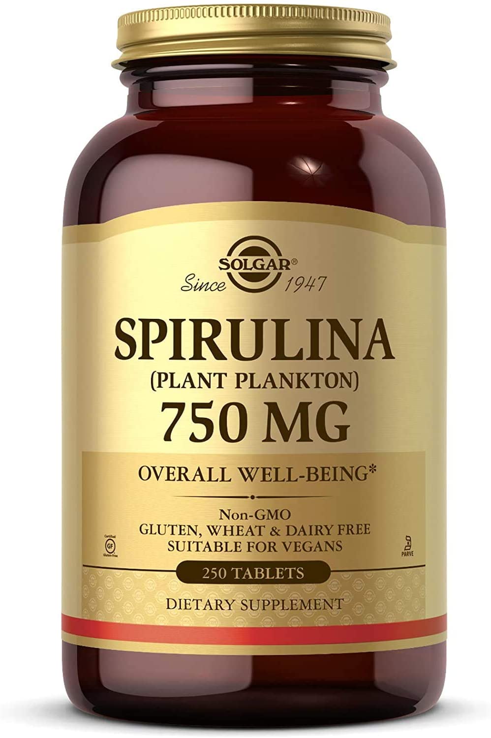 Solgar Spirulina, 750 mg, 250 Tablets
