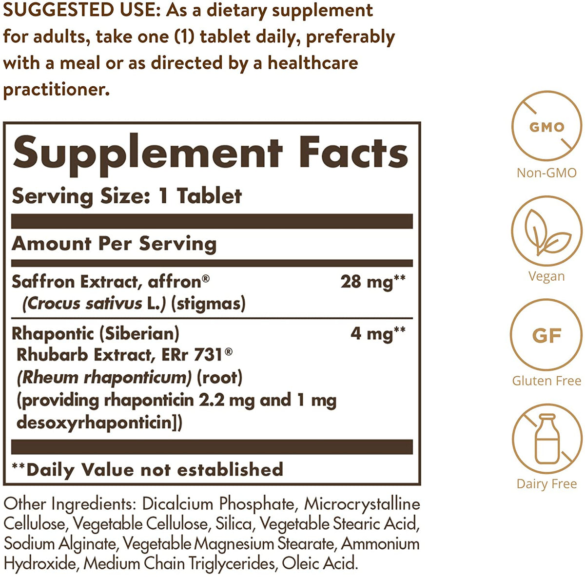 Solgar Menopause Relief - 30 Tablets - Helps Relieve Hot Flashes, Anxiety, Exhaustion, Irritability, Sleep Disturbances &amp; More - Promotes a Positive Mood - Non-GMO, Gluten Free, Vegan