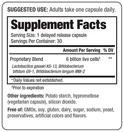 Fifty Plus Probiotic, 30 Count, 6 Billion CFU