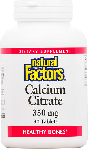 Natural Factors Calcium Citrate, 350 mg, 90 Tablets