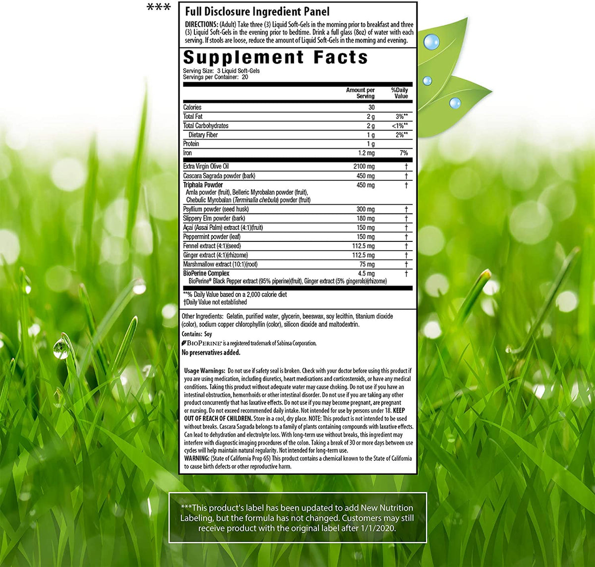 Irwin Naturals Extra Strength Colon Flush Quick & Powerful Digestive + Constipation Support Supplement with Psyllium, Acai, Triphala + Soothing Botanicals - 60 Liquid Softgels