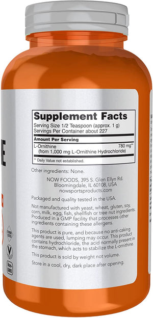 NOW Foods Sports L-Ornithine, 8 oz