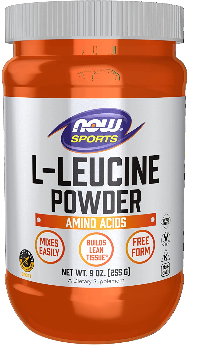 NOW Foods Sports Nutrition, L-Leucine Powder, Builds Lean Tissue*, Amino Acids, 9-Ounce