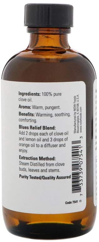 NOW Foods Essential Oils Clove, 4 fl oz