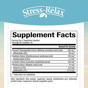 Natural Factors Stress-Relax® Adrenal Serenity, 60 Vegetarian Capsules