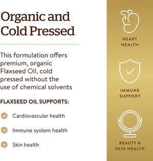 Solgar Flaxseed Oil 1250 mg - 100 Softgels, Pack of 2 - Concentrated Plant Source of Omega-3 Alpha-Linoleic Acid (ALA) - Non-GMO, Gluten Free - 100 Total Servings