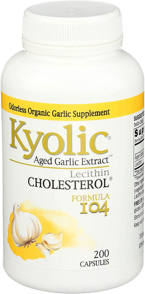 Kyolic Aged Garlic Extract™ Cholesterol Formula 104, 200 Capsules