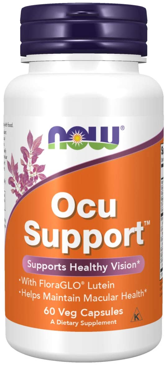 NOW Supplements, Ocu Support with FloraGLO Lutein, plus Vitamins A, C and E, 60 Capsules
