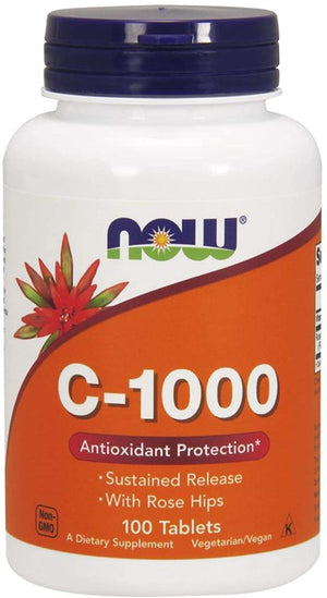 NOW Foods C-1000 with Rose Hips, 100 Tablets