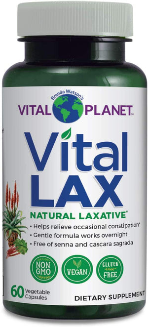 Vital Planet - Vital Lax Natural Laxative Supplement for Occasional Constipation, Brenda Watson's Original Colon Cleanse 60 Capsules