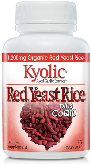 Kyolic Aged Garlic Extract™ Red Yeast Rice plus CoQ10, 1200 mg, 75 Capsules