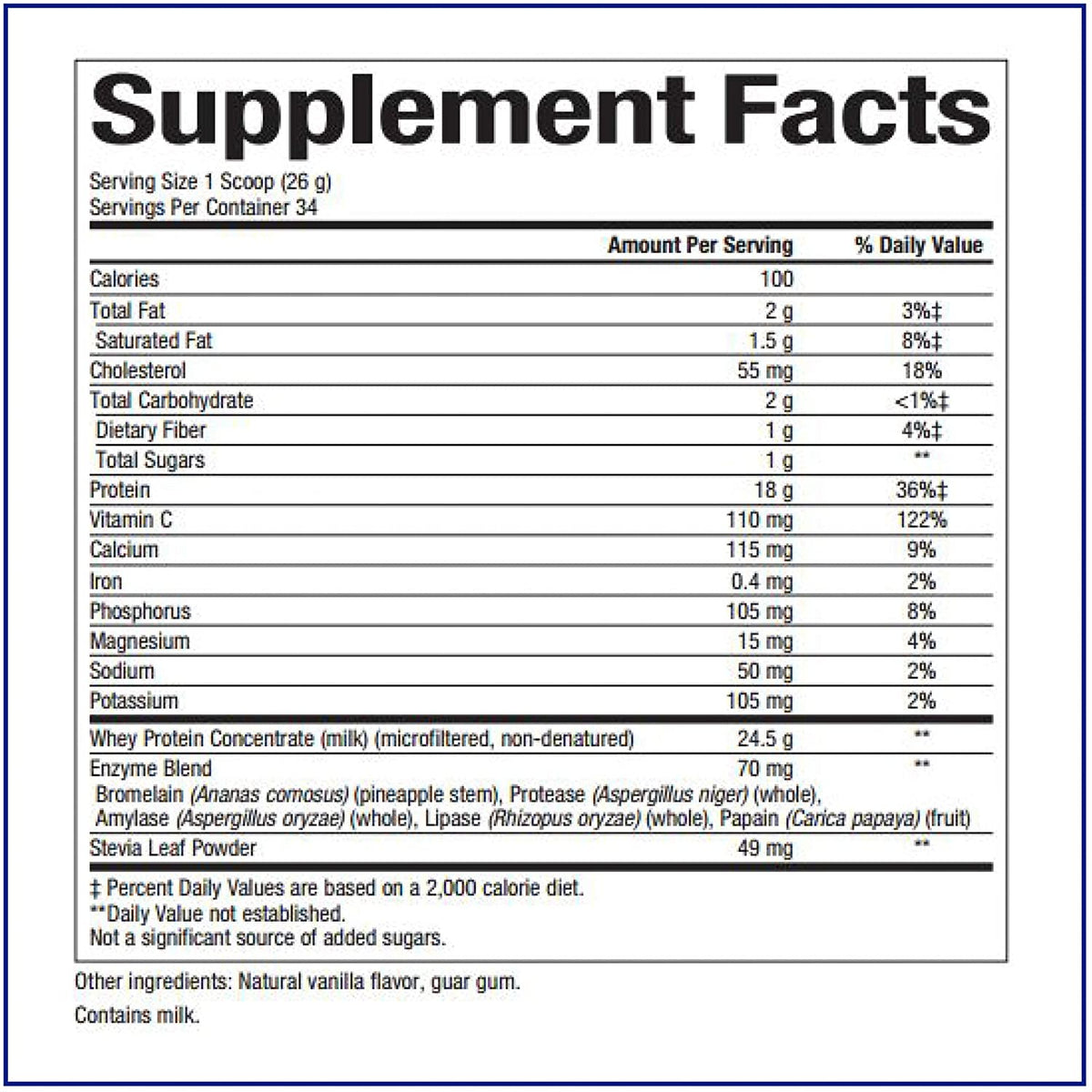 Natural Factors Whey Factors® Natural French Vanilla, 2 lbs