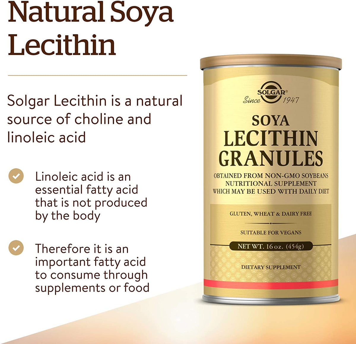 Solgar Soya Lecithin Granules, 16 oz