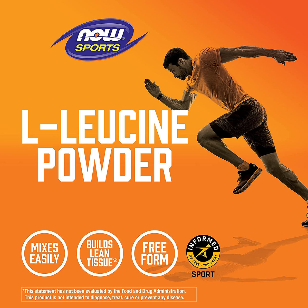 NOW Foods Sports Nutrition, L-Leucine Powder, Builds Lean Tissue*, Amino Acids, 9-Ounce
