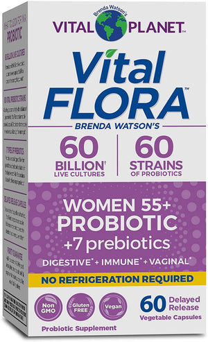 Vital Planet - Vital Flora 60/60 Shelf Stable Women 55+ Probiotic 60 Capsules