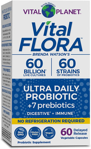 Vital Planet - Vital Flora 60/60 Shelf Stable Ultra Daily Probiotic 60 Capsules