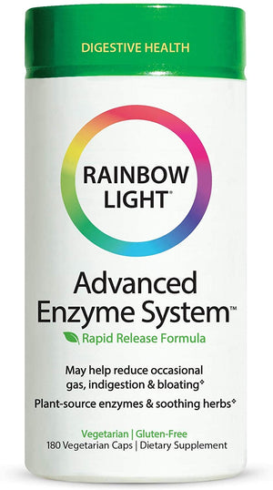 Rainbow Light Advanced Enzyme System™, 180 Vegetarian Capsules