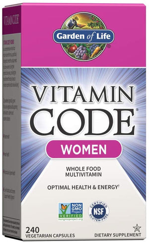 Garden of Life Vitamin Code® Women Whole Food Multivitamin, 240 Vegetarian Capsules