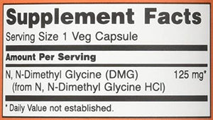 NOW DMG, 125 mg, 100 Veg Capsules