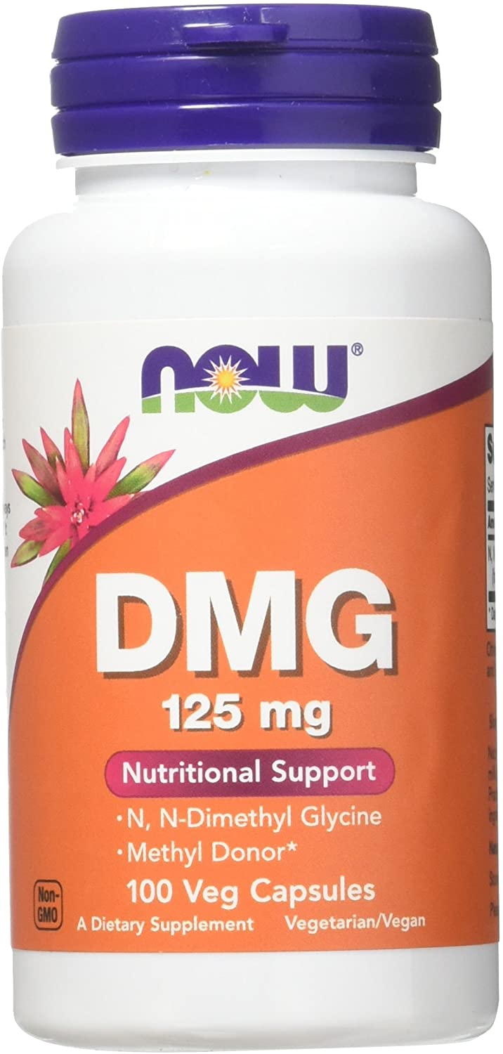 NOW Foods Supplements, DMG (N-Dimethyl Glycine) 125 mg, Nutritional Support, 100 Veg Capsules