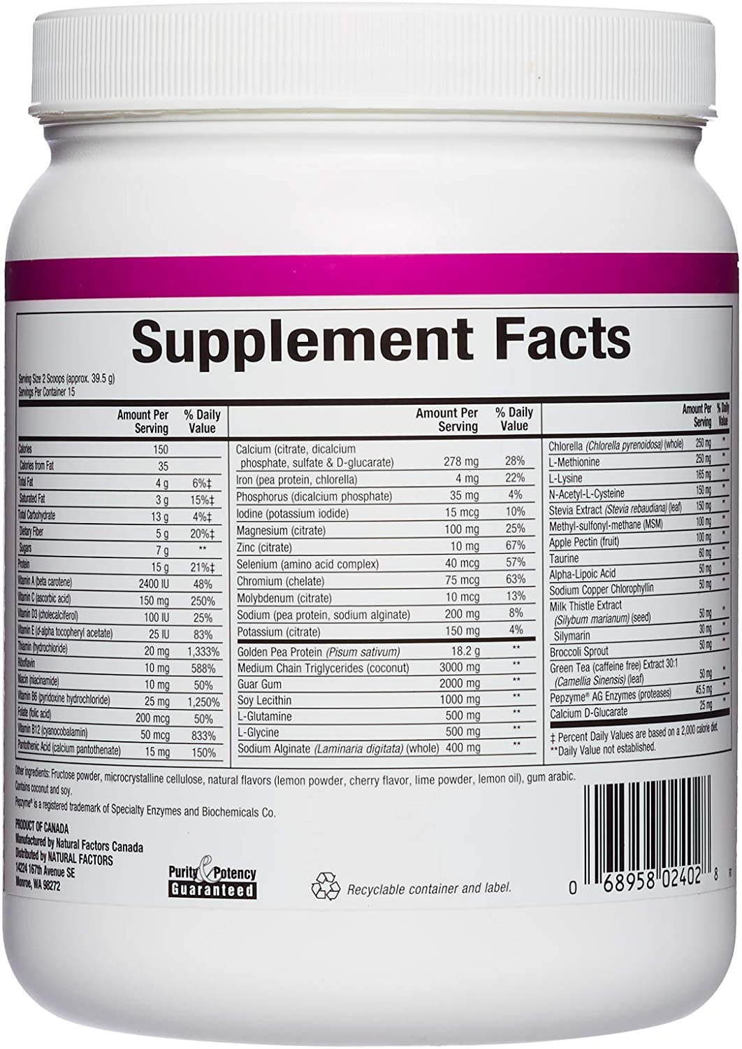 Natural Factors, Detoxitech Detoxification and Cellular Cleanse, Digestive Aid Drink Mix, 1.3 lbs (15 servings)