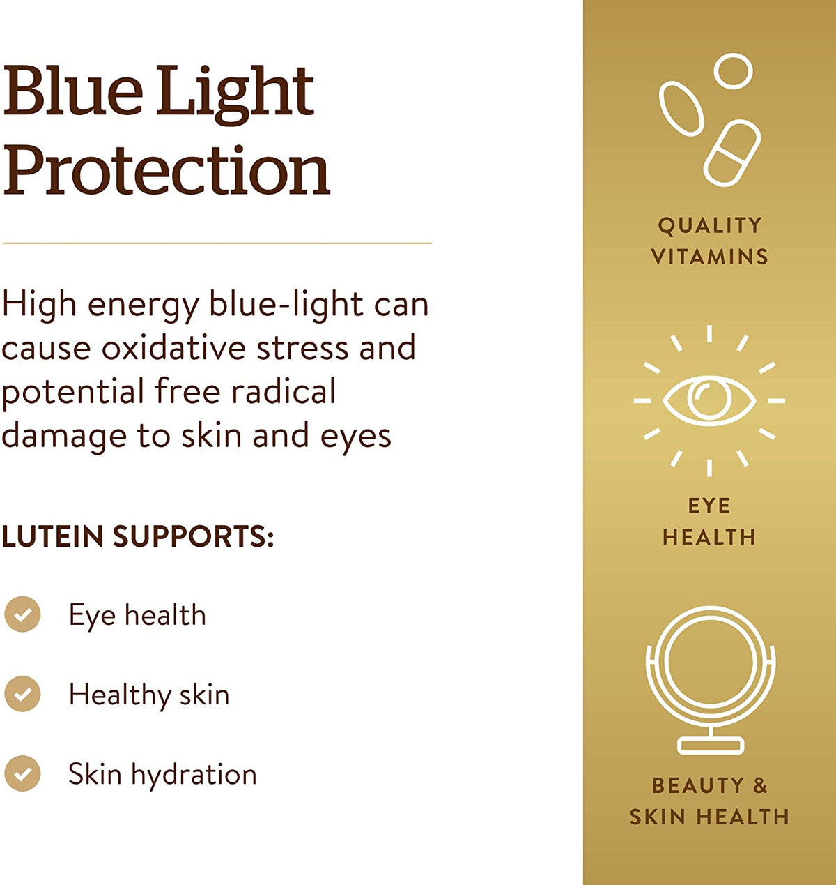 Solgar Lutein 40 mg, 30 Softgels - Supports Eye Health - Helps Filter Out Blue-Light - Contains FloraGLO Lutein - Gluten-Free, Dairy Free - 30 Servings