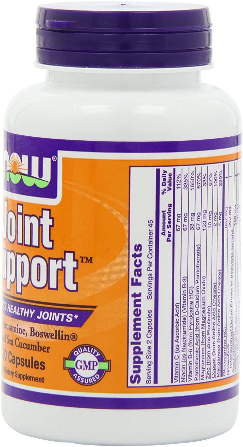 NOW Supplements, Joint Support™ with Glucosamine, Boswellin® and Sea Cucumber, 90 Capsules