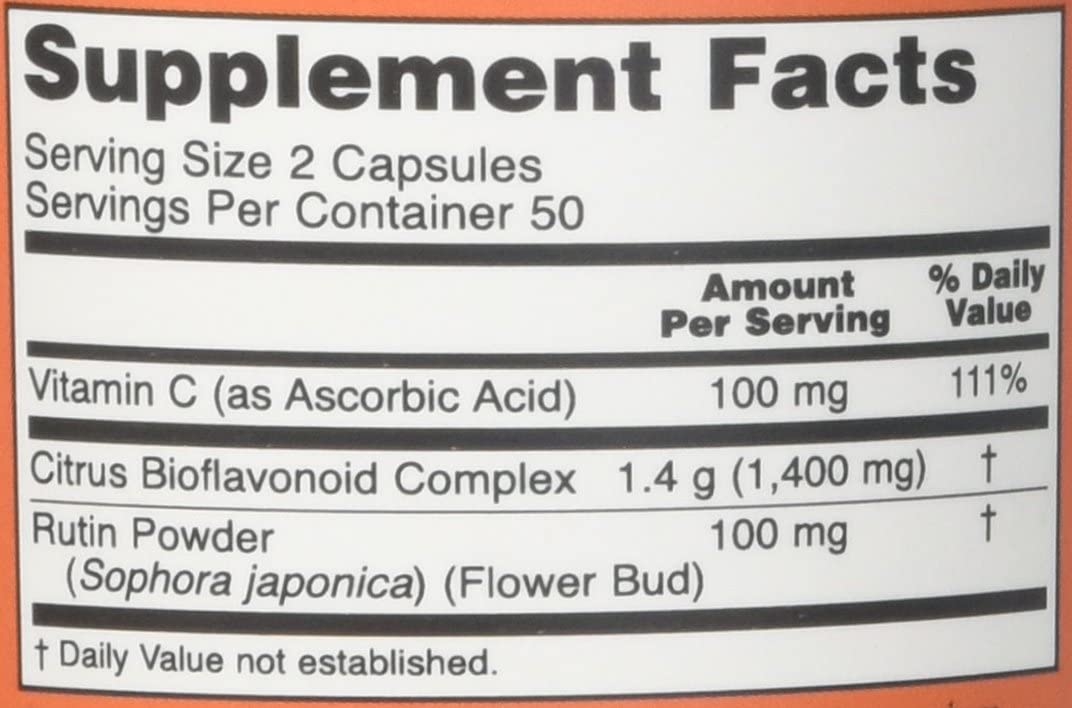NOW Citrus Bioflavonoids, 100 Capsules