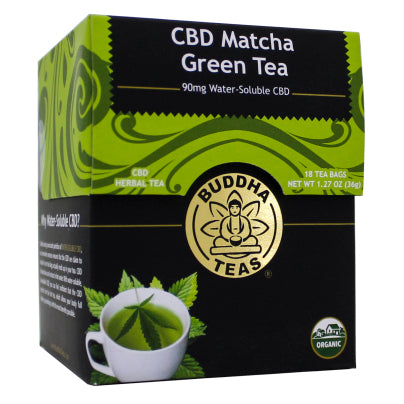 BUDDHA TEAS - CBD MATCHA GREEN 90mg - 18 tea bags