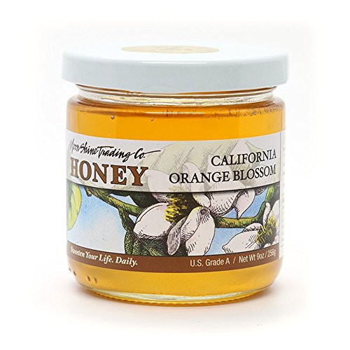 Moon Shine Trading Gourmet Honey – RAW UNPROCESSED UNPASTEURIZED UNFILTERED 100% PURE &amp; NATURAL HONEY, 9oz (Orange Blossom)