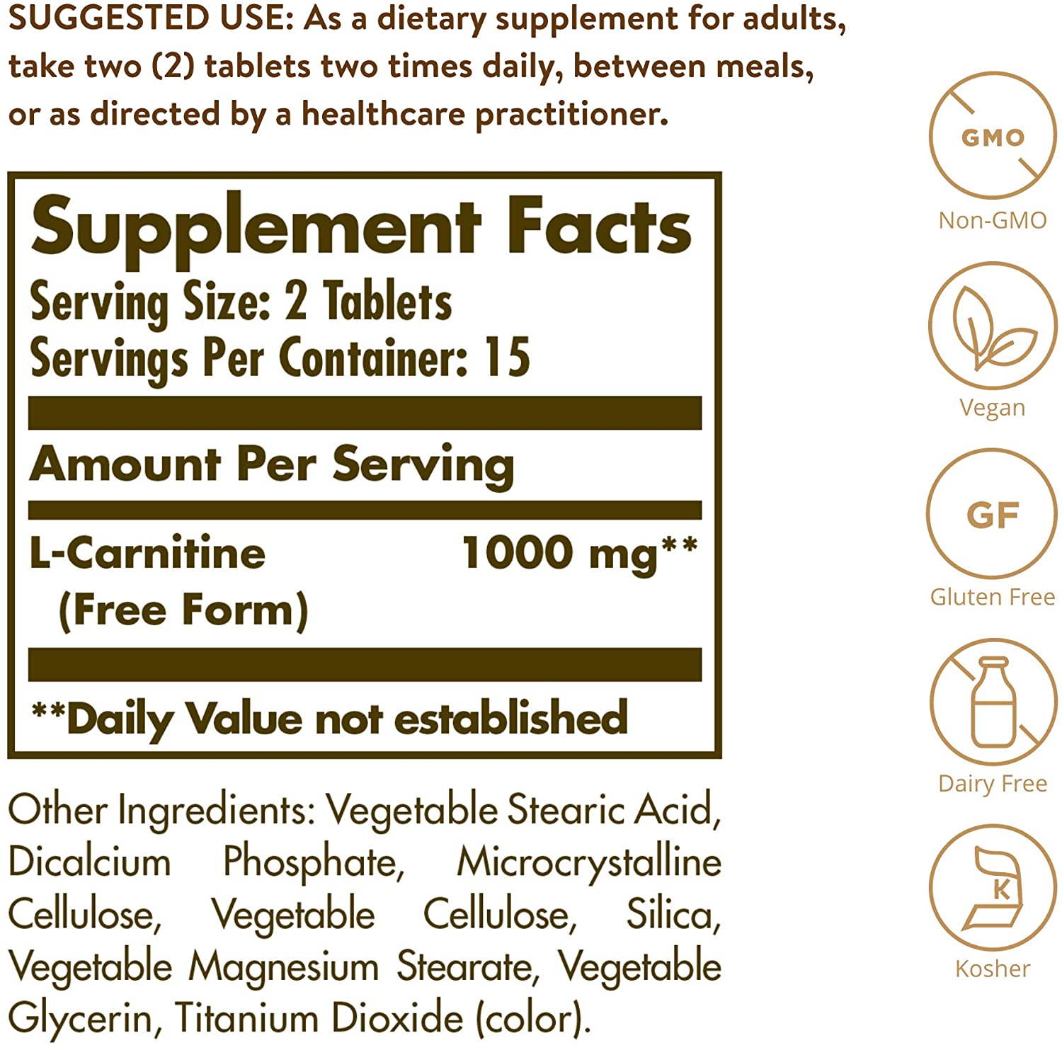 maxi l carnitine 500 mg solgar Solgar – L-Carnitine 500 mg, 30 Tablets