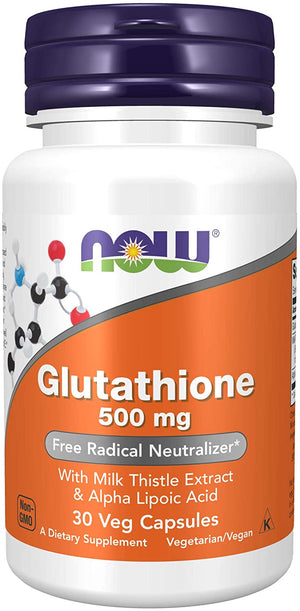 NOW Foods Glutathione, 500 mg, 30 Veg Capsules
